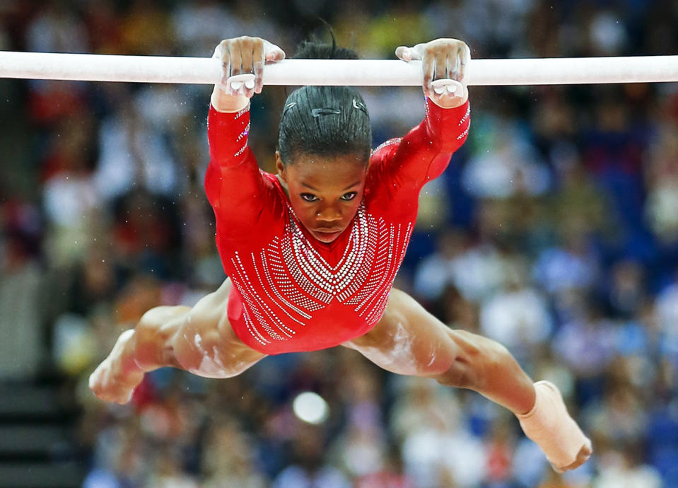 <p>Gabby Douglas was the only gymnast on Team USA to compete in all four disciplines. (Mike Blake/Reuters) </p>