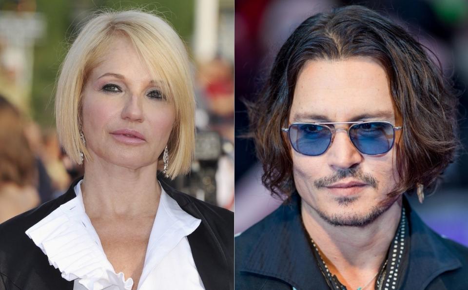 Ähnlich wie Brad Pitt hat auch Johnny Depp eine ansehnliche Liste berühmter Ex-Geliebter. Eine von ihnen war, Mitte der 90-er, die neun Jahre ältere Ellen Barkin. Das Paar verbrachte ein paar Monate zusammen. Vielleicht war Depp ja noch nicht über seine vorherige lange Beziehung hinweg ... (Bild: Francois Durand/Ian Gavan/Getty Images)