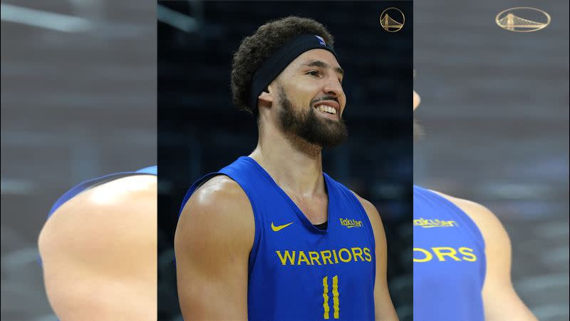 湯普森（Klay Thompson）今年回歸就馬上闖入總冠軍賽。（圖／翻攝自勇士推特）