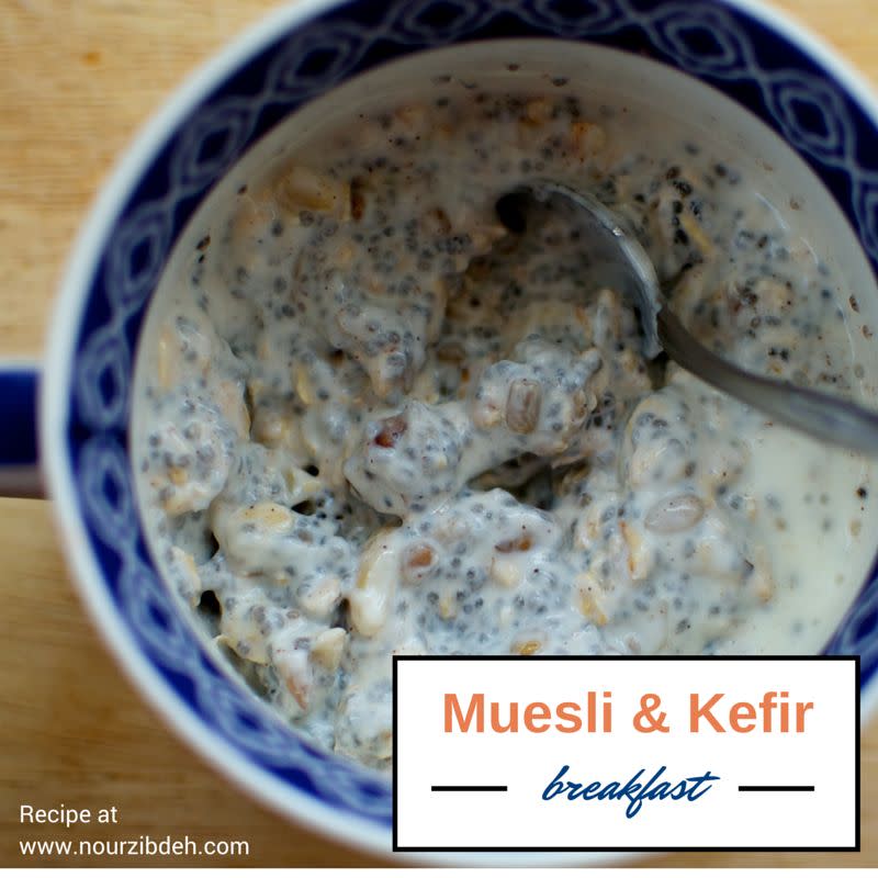 Make this mix early in the week and eat it over a few nights. Muesli is a good source of fiber and can be low in sugar if you choose your ingredients correctly. Try this for a cold suhoor during Ramadan. Commercial muesli is expensive, but you can make your own using this recipe.  <br> <br> --Nour Zibdeh <br> <br> <a href="http://www.nourzibdeh.com/2015/06/15/muesli-recipe/" target="_blank">Get the recipe here.</a>