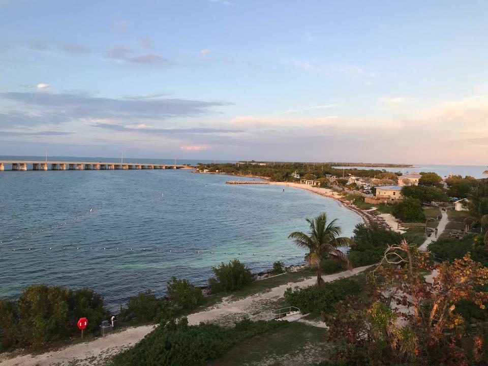 The peacefulness of Bahia Honda State Park appeals to those who seek quiet, natural destinations in the Florida Keys. Rimmed with silver palms and golden sand, Calusa Beach faces the Gulf of Mexico, while the state park’s other two beaches front the Atlantic Ocean.