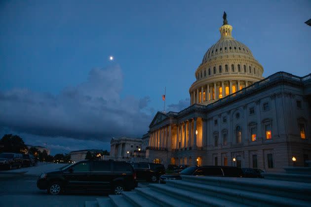 Authorities said a man fatally shot himself outside the U.S. Capitol early Sunday after crashing his car into a barricade and then firing a gun into the air. (Photo: Anna Rose Layden via Getty Images)