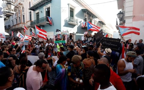 There had been widespread protests in Puerto Rico - Credit: REX