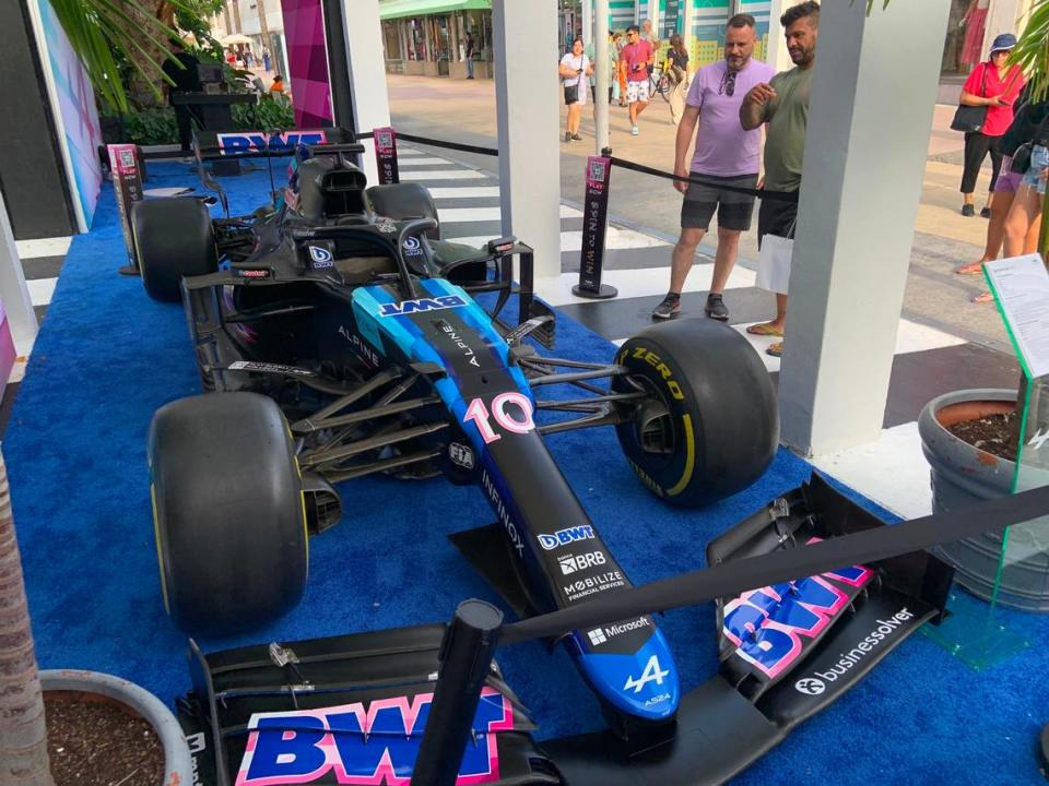 Fans check out Daniel Ricciardo’s Renault-powered Alpine Racing car from 2020.