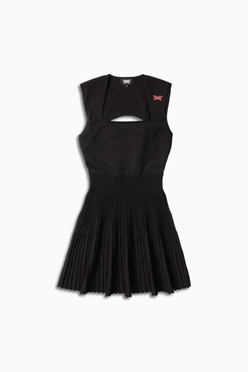 Womens Eclipse Sleeveless Knitted Pleat Dress