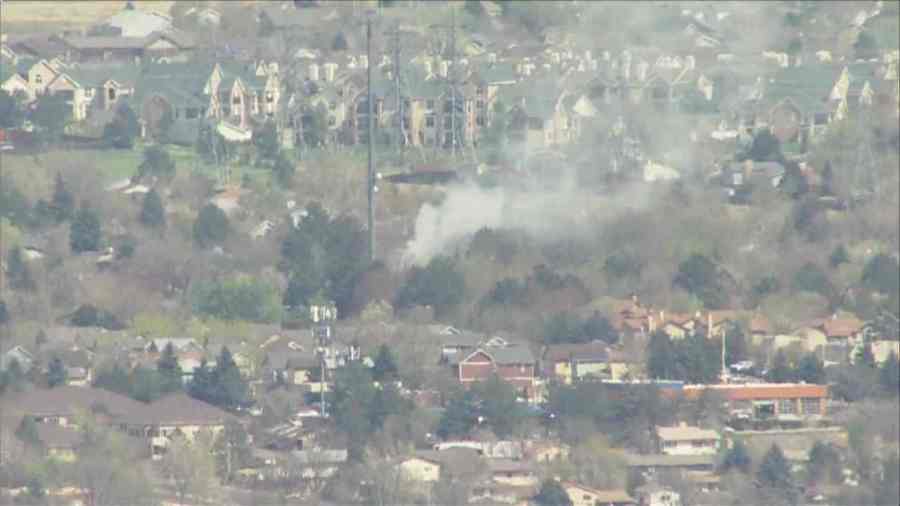 Aurora Fire Rescue reported a working house fire on South Truckee Way, which is seen here from SkyFOX on Friday, April 26, 2024.