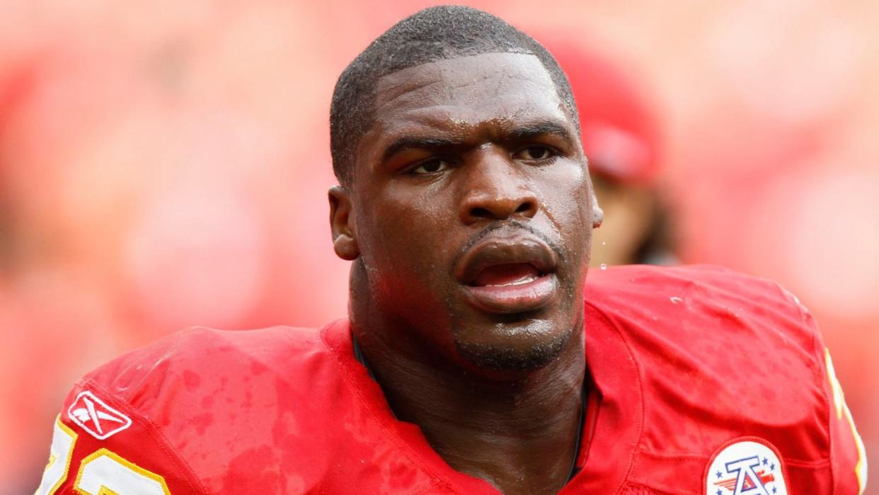 Mandatory Credit: Photo by Ed Zurga/AP/Shutterstock (9269814w)Kansas City Chiefs defensive end Glenn Dorsey before an NFL football game, in Kansas City, MoCardinals Chiefs Football, Kansas City, USA - 21 Nov 2010.