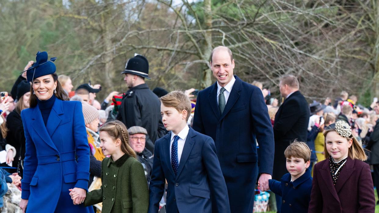 the British royal family attends the Christmas service