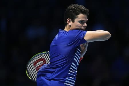 Britain Tennis - Barclays ATP World Tour Finals - O2 Arena, London - 15/11/16 Serbia's Novak Djokovic in action during his round robin match with Canada's Milos Raonic Action Images via Reuters / Tony O'Brien Livepic