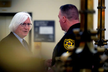 Tom Mesereau, defense attorney for actor and comedian Bill Cosby, is seen during the sexual assault retrial at the Montgomery County Courthouse in Norristown, Pennsylvania, U.S. April 23, 2018. REUTERS/Jessica Kourkounis