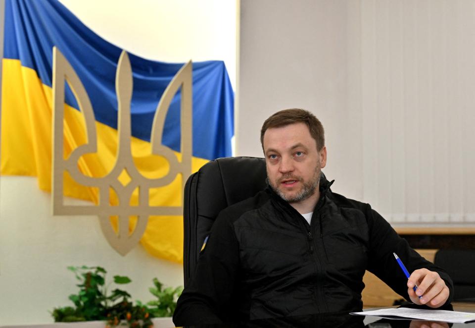 烏克蘭一架載有內政部長莫納斯提爾斯基等9名官員，今在基輔近郊墜毀，機上全員罹難。（AFP）