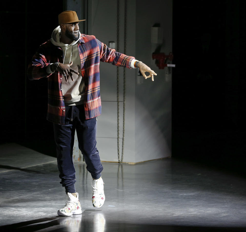 LeBron James closing Kith Sport's show at New York Fashion Week on Sept. 7. (Photo: Brian Ach via Getty Images)