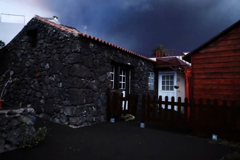 Eruption of a volcano in Spain