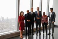 Britain's Prince Harry and Meghan, The Duke and Duchess of Sussex, visit One World Trade Center in Manhattan, New York City