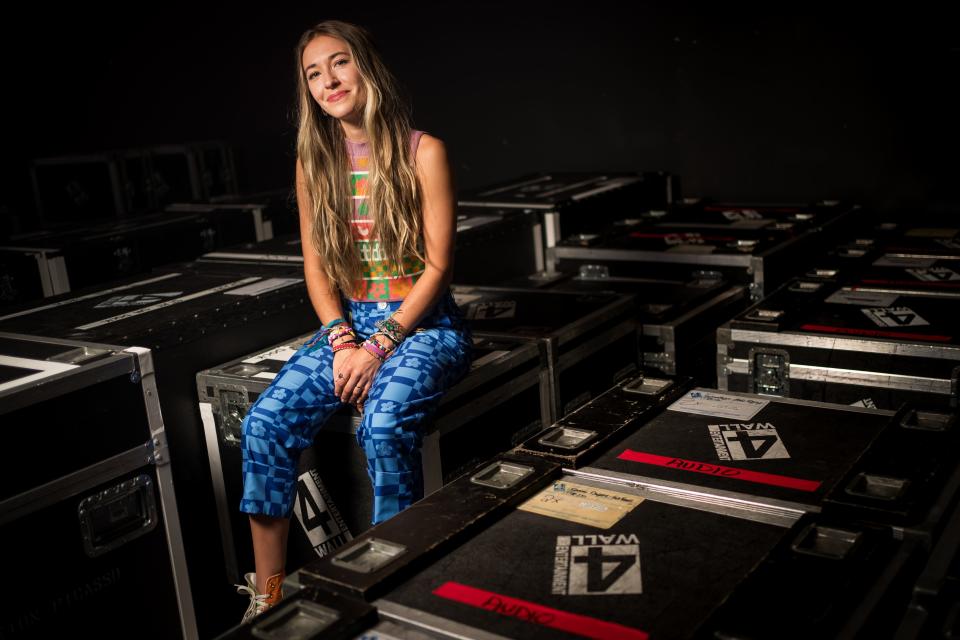 Lauren Daigle poses for a portrait before a rehearsal in Nashville, Tenn., Tuesday, Aug. 29, 2023.