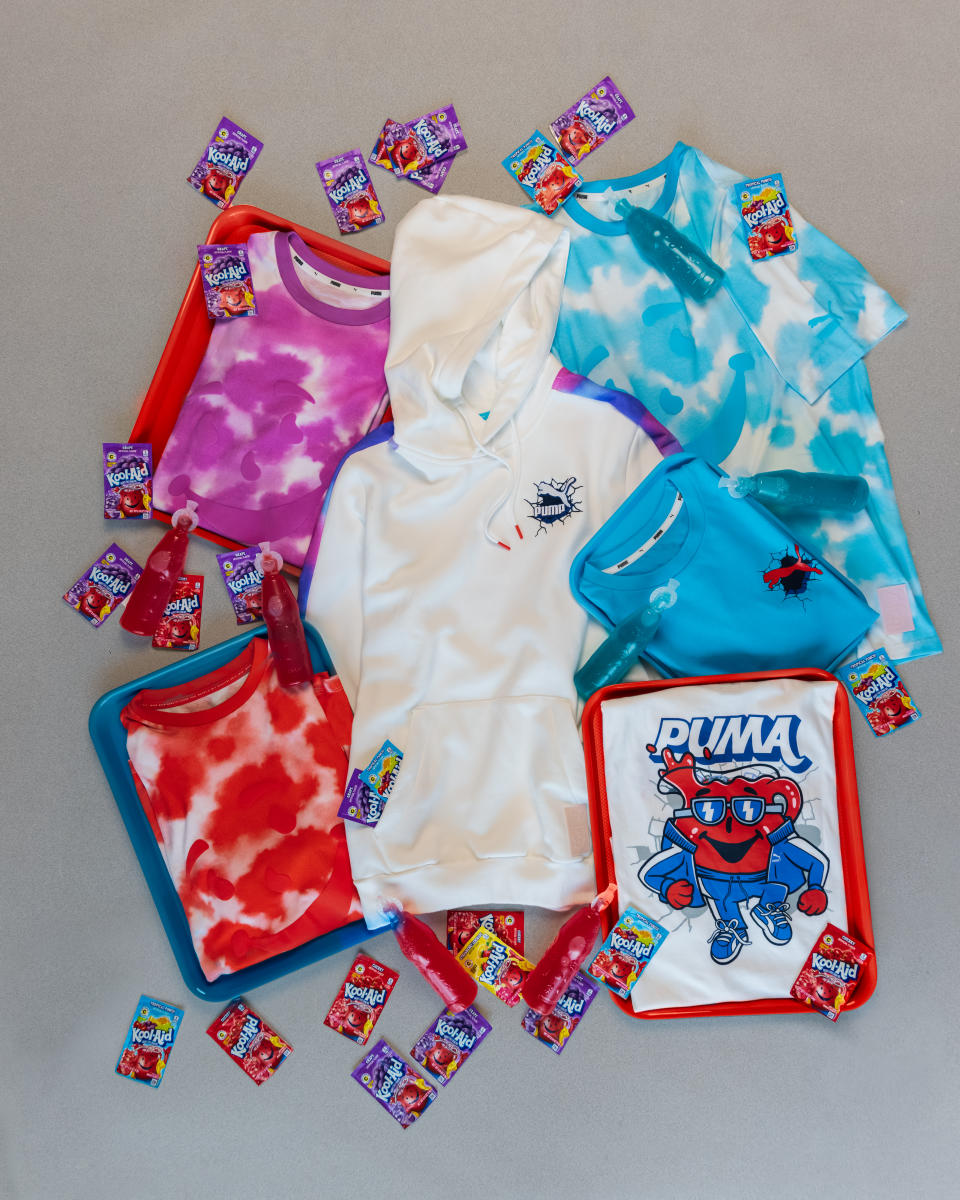 Apparel from the Puma x Kool-Aid collaboration. - Credit: Bruce Ha