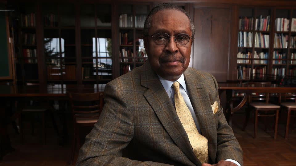 Clarence B. Jones talks about his experience as advisor, draft speechwriter and close friend of Martin Luther King, Jr. at the University of San Francisco on August 2013. - Liz Hafalia/The San Francisco Chronicle/Getty Images