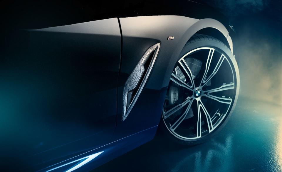 <p>They were developed by BMW Motorsport, and the company claims they are 30 percent lighter than the standard M850i's brakes. </p>
