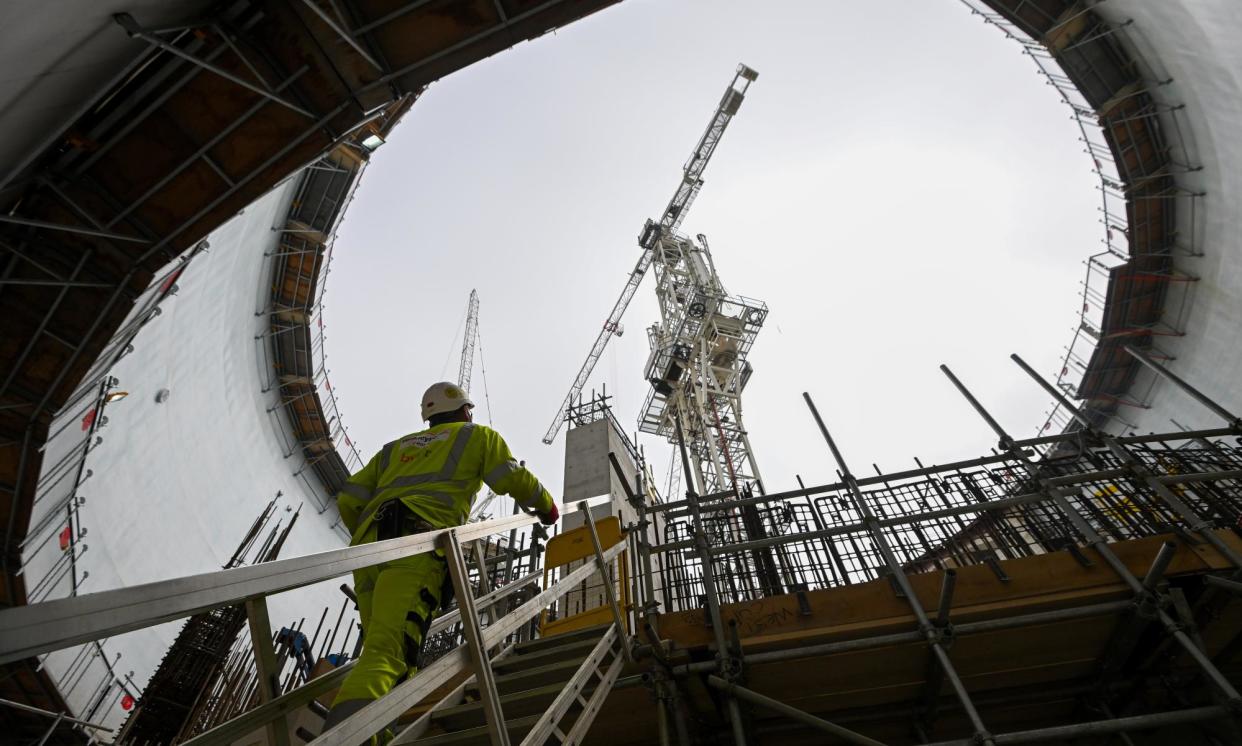 <span>The UK’s Hinkley Point C nuclear plant. Cost overruns in the UK could mean a $600bn bill to Australian taxpayers, the Smart Energy Council says.</span><span>Photograph: Finnbarr Webster/Getty Images</span>