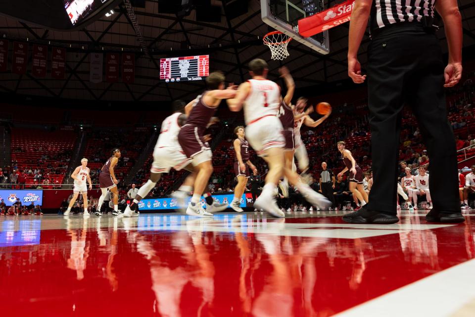 University of Utah plays Bellarmine University in a men’s college basketball game at the Jon M. Huntsman Center in Salt Lake City on Wednesday, Dec. 20, 2023. | Megan Nielsen, Deseret News