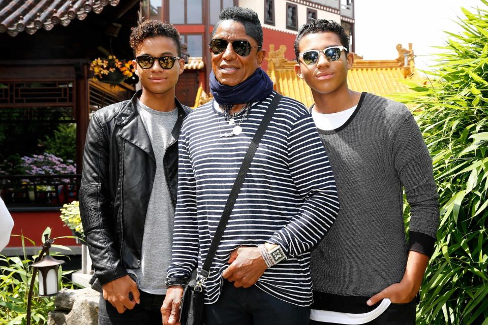 aafar Jackson, Jermaine Jackson, Jermajesty Jackson Jermaine Jackson out and about, Cologne, Germany - 06 Jul 2016 On a visit to the theme park Phantasialand