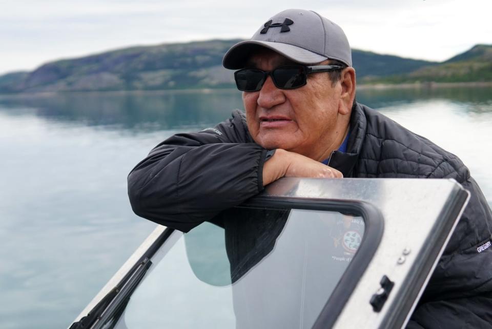 Gregory Rich, 54, often returns to Davis Inlet by boat and snowmobile. The abandoned community became an international symbol of despair in the early 1990s. But to Rich, it is home. 