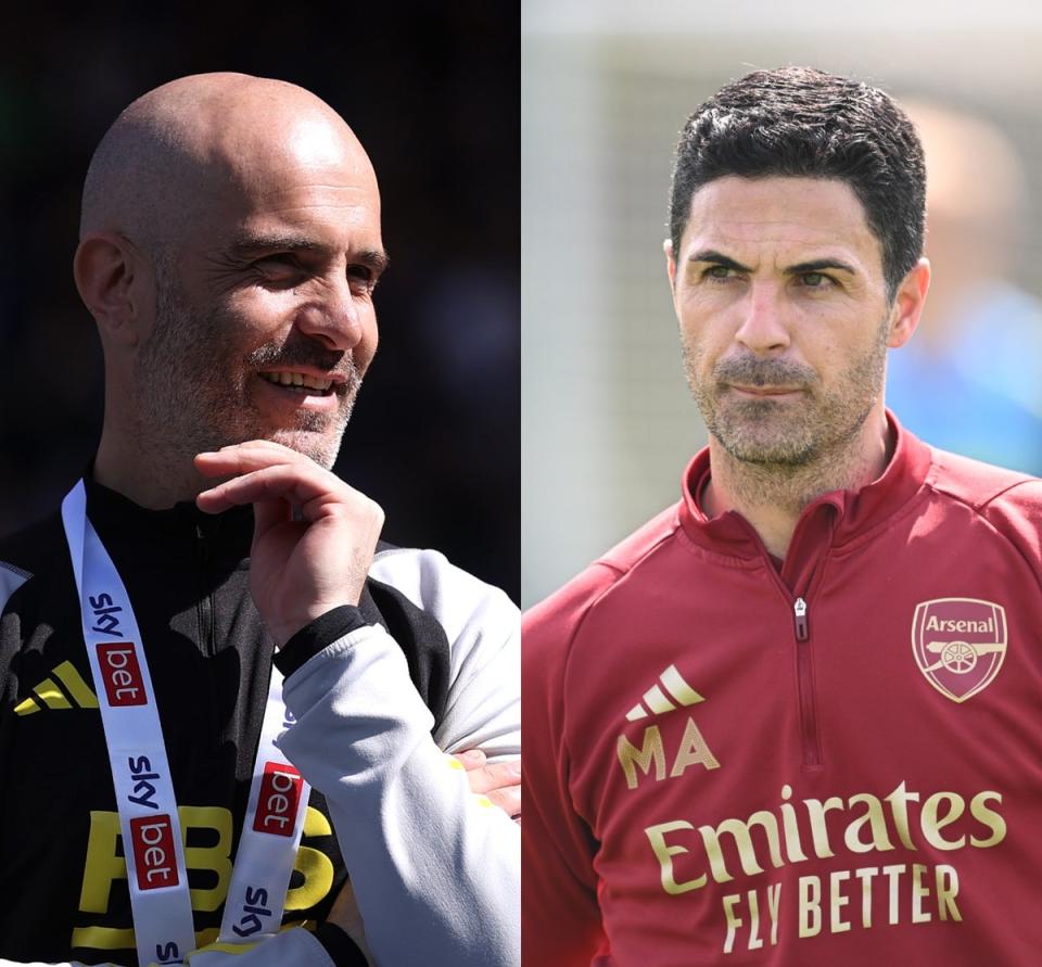 Pep proteges: Enzo Maresca will hope to follow the same path as Arsenal boss Mikel Arteta (Getty Images)