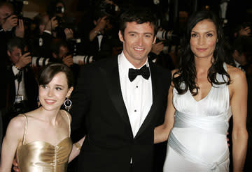 Ellen Page , Hugh Jackman and Famke Janssen at the 2006 Cannes Film Festival premiere of 20th Century Fox's X-Men: The Last Stand