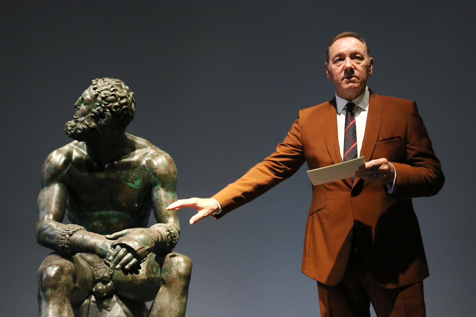 ROME, ITALY - AUGUST 02: Actor Kevin Spacey attends the reading of the event "The Boxer - La nostalgia del poeta" (The Boxer - The nostalgia of the poet) at Palazzo Massimo alle Terme on August 02, 2019 in Rome, Italy. (Photo by Ernesto Ruscio/Getty Images)