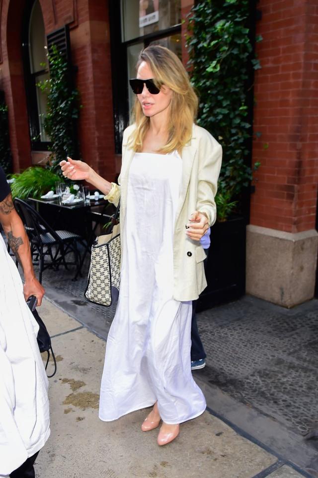 Angelina Jolie wears white wrap summer dress