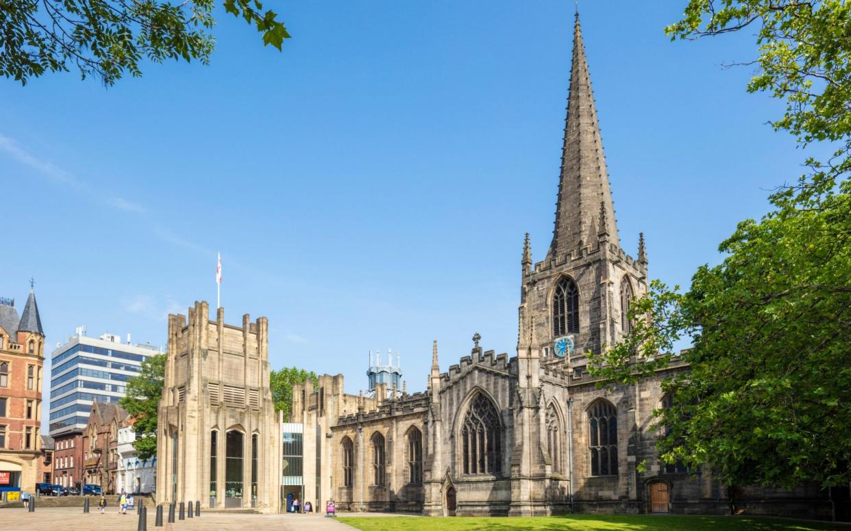 Sheffield cathedral church of st peter and st paul church - Alamy 