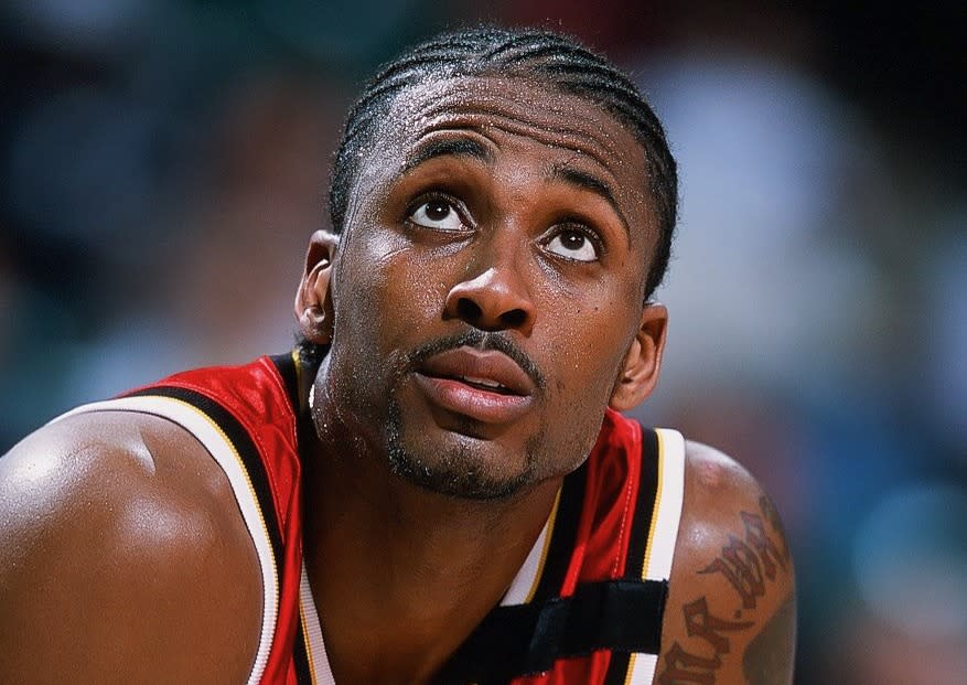 Lorenzen Wright, seen here in 2001 as a member of the Atlanta Hawks, was murdered in 2010 in Memphis. (Sporting News via Getty Images) 