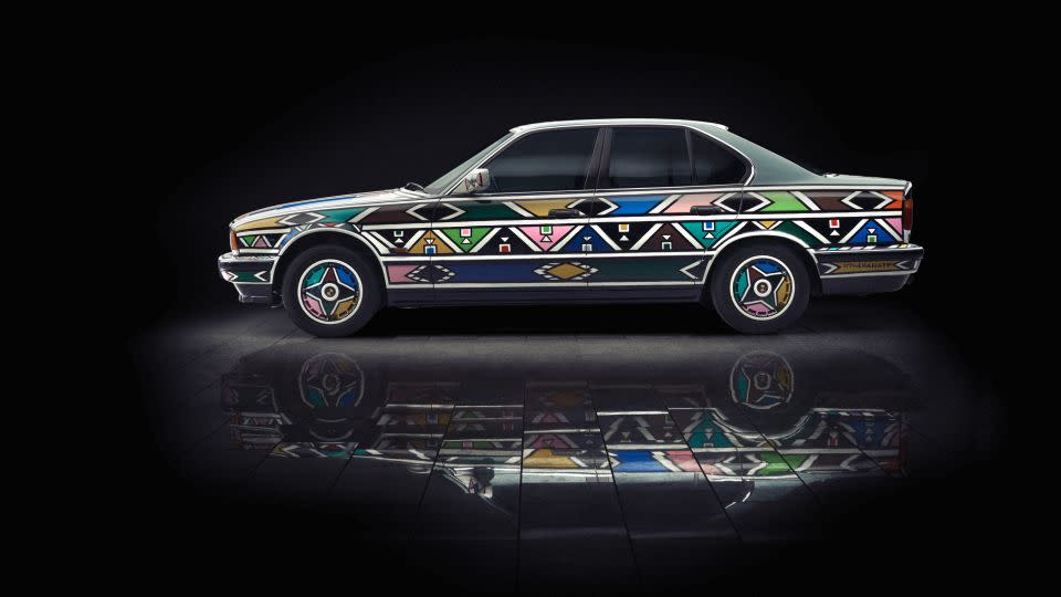 Esther Mahlangu's Art Car featured the bold colors and geometric patterns used in the traditional arts and crafts of the Southern Ndebele people. - Enes Kucevic/BMW