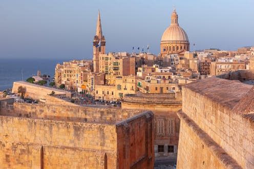 <span class="caption">Malta's capital Valletta.</span> <span class="attribution"><a class="link " href="https://www.alamy.com/2B2CJF2" rel="nofollow noopener" target="_blank" data-ylk="slk:Kavalenkava Volha/Alamy;elm:context_link;itc:0;sec:content-canvas">Kavalenkava Volha/Alamy</a></span>