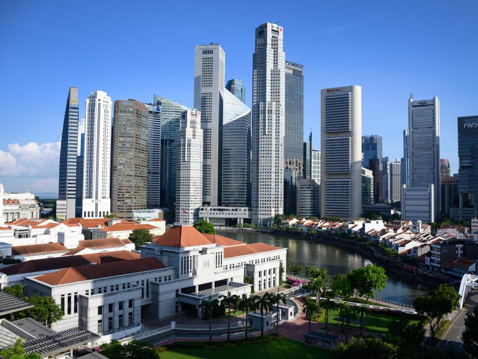 14 June 2022, Singapore, Singapur: Numerous high-rise buildings are located in downtown Singapore. Photo: Bernd von Jutrczenka/dpa (Photo by Bernd von Jutrczenka/picture alliance via Getty Images)