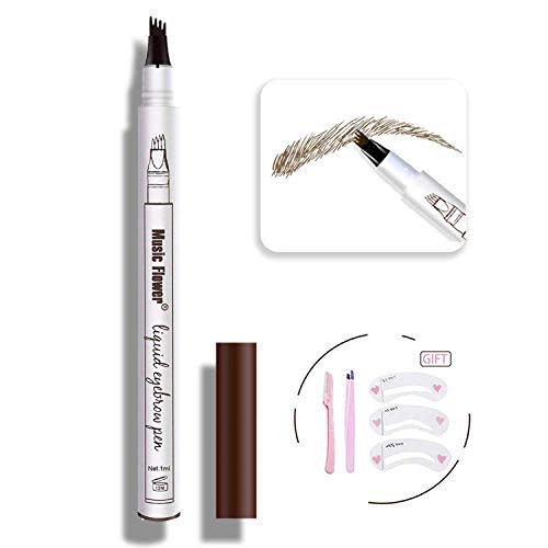 Eyebrow Tattoo Pen-Eyebrow Pen Waterproof Microblading Eyebrow Pencil with a Micro-Fork Tip Applicator Creates Natural Looking Brows Effortlessly (Amazon / Amazon)