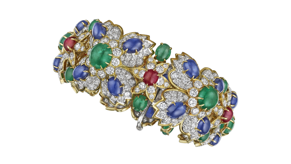 A Van Cleef & Arpels multi-gem and diamond bracelet from the collection of San Francisco socialites Adolphus Andrews, Jr. and Emily Taylor Andrews