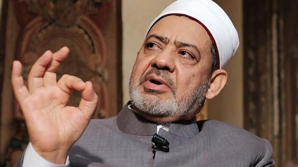 Egypt's grand imam of al-Azhar, Sheikh Ahmed el-Tayeb speaks during an interview with a journalist from Agence France Presse (AFP) on June 9, 2015 in Florence.