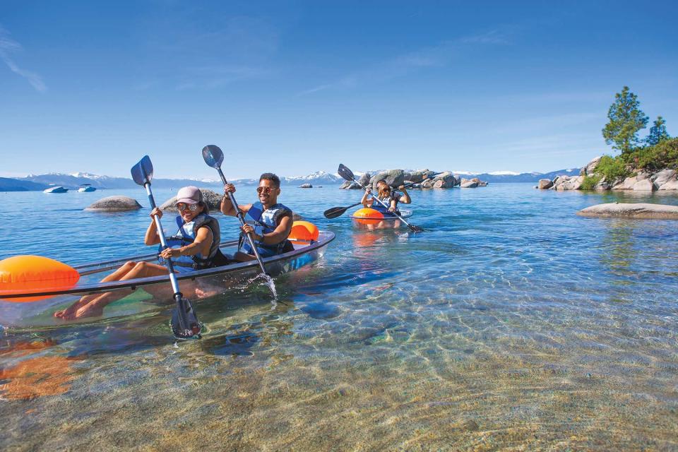 Kayaking on Lake Tahoe, California