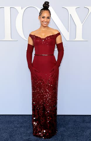 <p>Dimitrios Kambouris/Getty</p> Alicia Keys attends the The 77th Annual Tony Awards