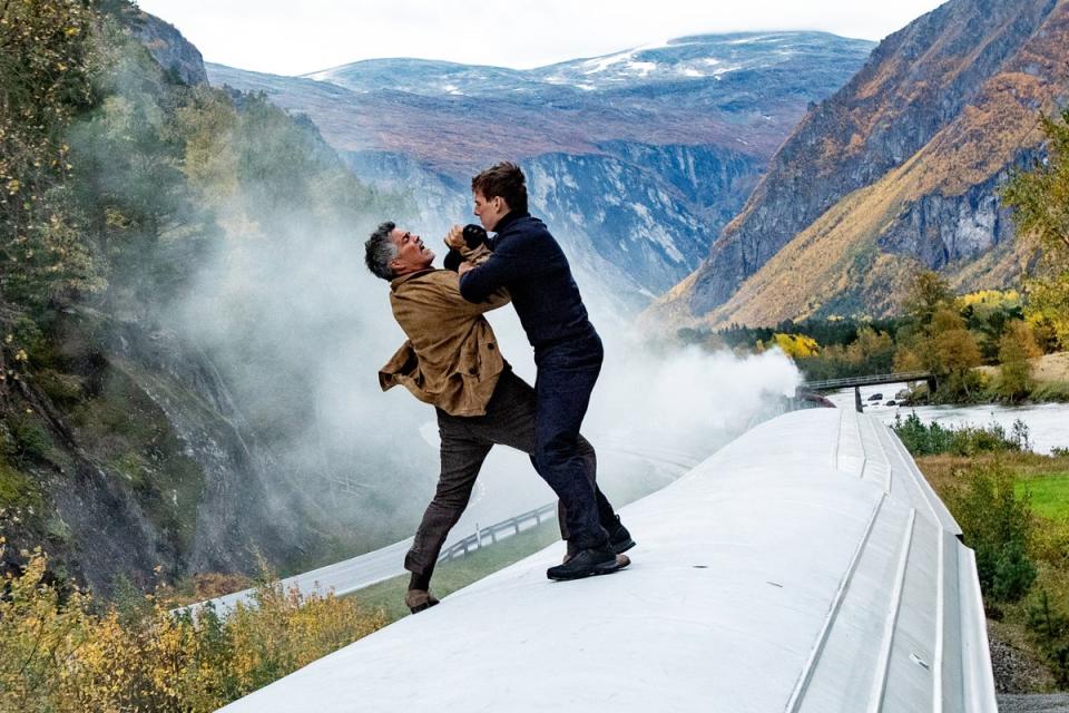 Esai Morales and Tom Cruise in Mission: Impossible Dead Reckoning - Part One (Paramount Pictures and Skydance)