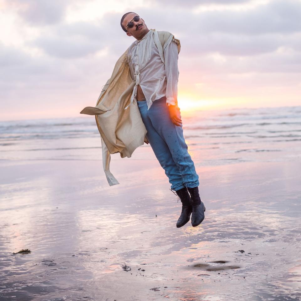 Amine Bendriouich is often dressed as the protagonist of his own fanciful Moroccan-set period-piece.