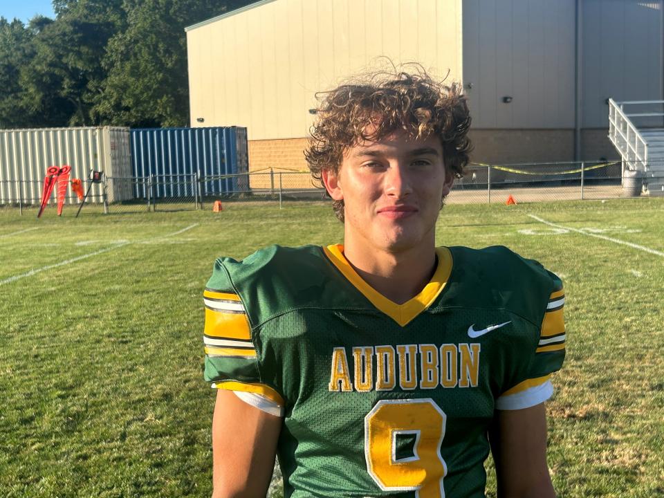 Audubon's Luke Hoke started his senior season in style, scoring three touchdowns in Audubon's 31-0 win over Maple Shade on Thursday.