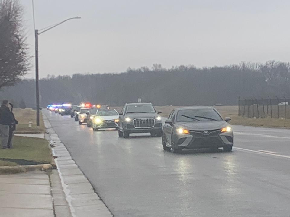 Law enforcement agencies across the Miami Valley and Ohio gathered in Richmond, Indiana Saturday to say goodbye to Preble County Sheriff’s Deputy Joshua Hamilton.