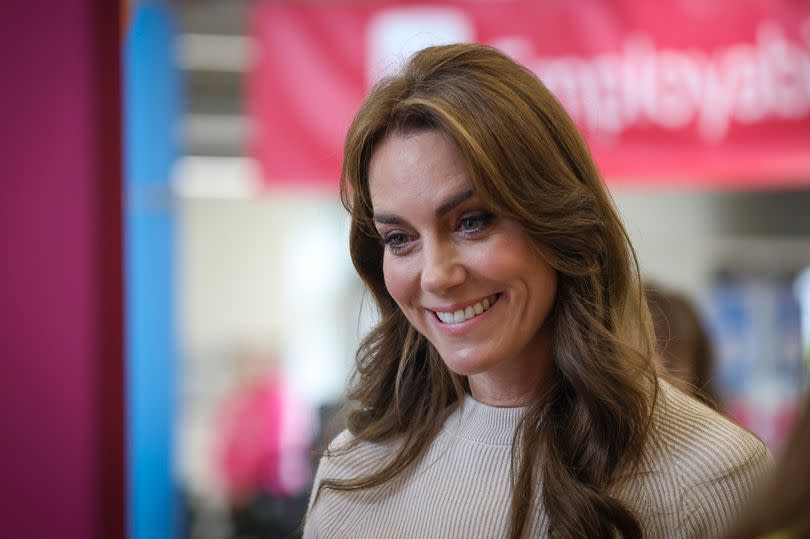 Catherine, Princess of Wales pictured on a visit to Nottingham Trent University in Clifton, Nottingham.