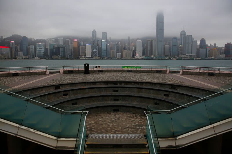 FILE PHOTO: A general view of a tourist attraction at Tsim Sha Tsui, following the novel coronavirus disease (COVID-19) outbreak, in Hong Kong