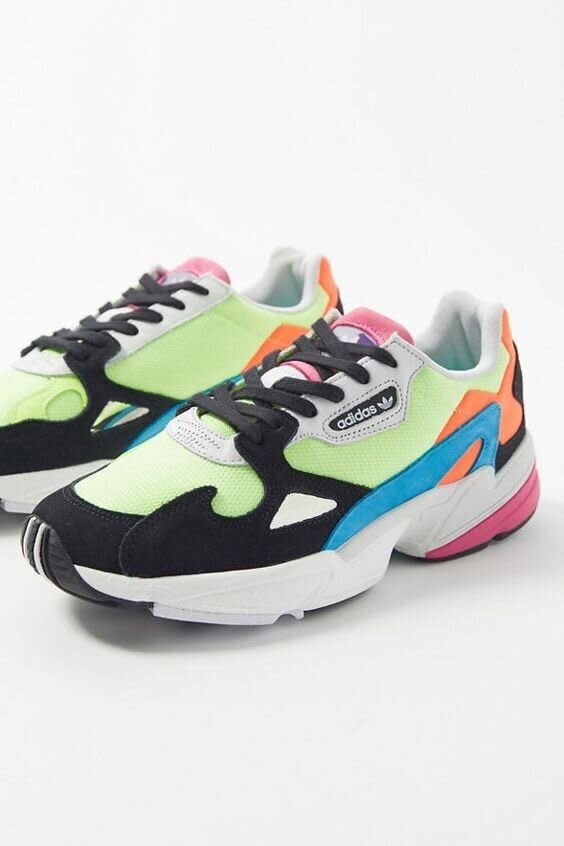 <strong><a href="https://www.urbanoutfitters.com/shop/adidas-originals-falcon-neon-sneaker?category=SEARCHRESULTS&amp;color=072" target="_blank" rel="noopener noreferrer">Get the Adidas Originals Falcon neon sneaker for $100.</a></strong>