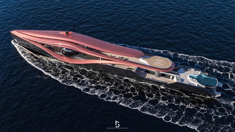 Bhusan Powar Design created a concept design for a 110-meter superyacht called Zion.