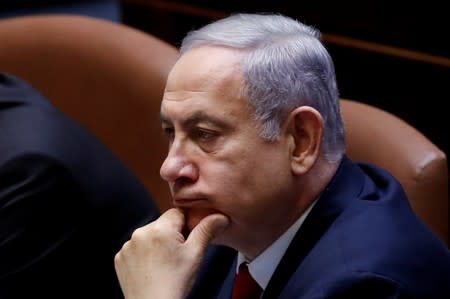 FILE PHOTO: Israeli Prime Minister Benjamin Netanyahu during the inauguration ceremony of Israel's 22nd Knesset, the Israeli parliament, in Jerusalem, Israel