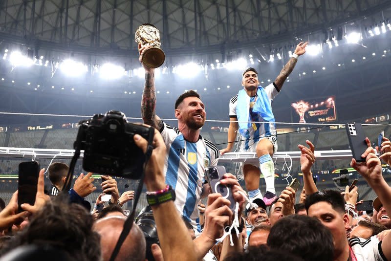 Lionel Messi and other soccer stars appear in "Captains of the World," a new docuseries coming to Netflix. File Photo by Chris Brunskill/UPI